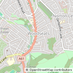 Map of South Yorkshire