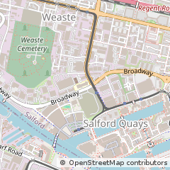 Map of Salford Quays, Lancashire
