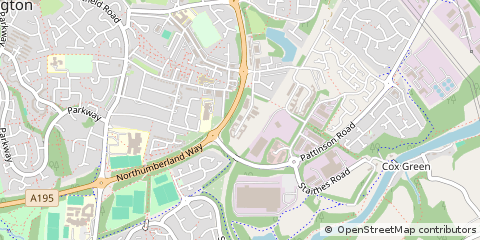 Map of Washington, Tyne & Wear