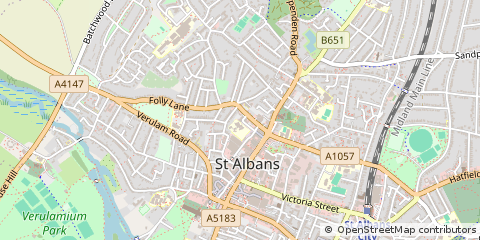 Map of ST. Albans, Hertfordshire