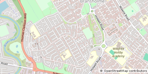Map of Hull, East Riding of Yorkshire