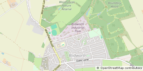Map of Mansfield, Notts
