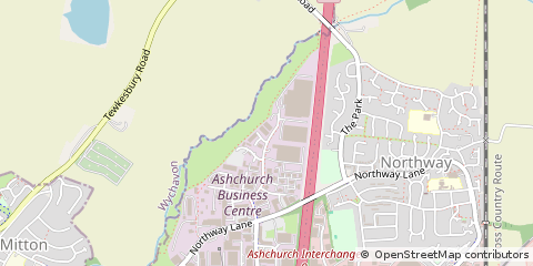 Map of Tewkesbury Business Park, Tewkesbury Glos