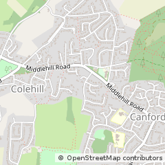 Map of Wimborne, Dorset