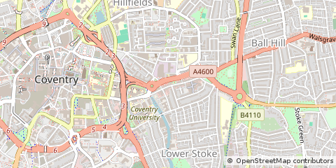 Map of Coventry, West Midlands