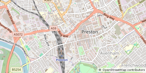 Map of Preston, Lancashire