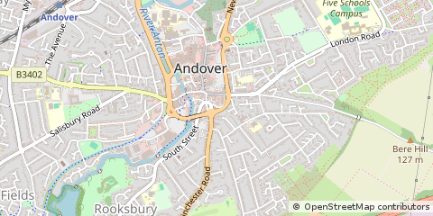 Map of Andover, Hampshire