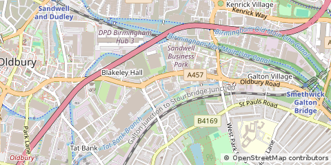 Map of Smethwick, West Midlands