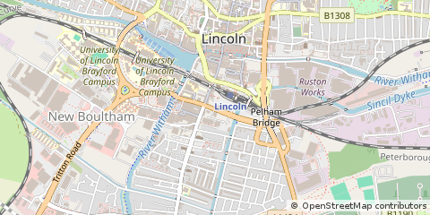 Map of Lincoln, Lincolnshire