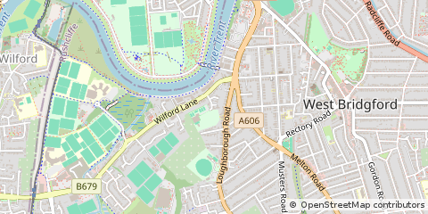 Map of Nottingham, Nottinghamshire