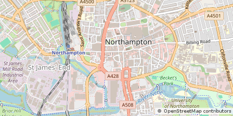 Map of Northampton