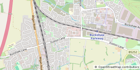 Map of Chorley, Lancashire