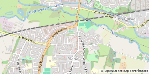 Map of Blaby, Leicestershire