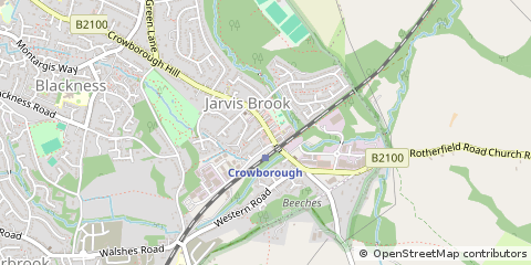 Map of Crowborough, East Sussex