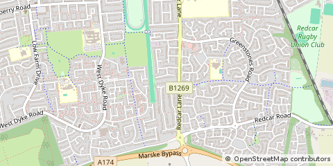 Map of Redcar, Cleveland