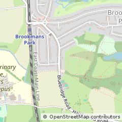 Map of Hatfield, Hertfordshire
