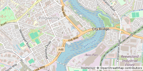 Map of Newport, Gwent