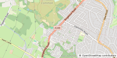 Map of Ferndown, Dorset