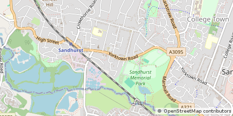 Map of Sandhurst, Berkshire