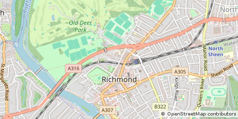 Map of Richmond, Surrey