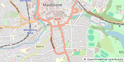 Map of Maidstone, Kent