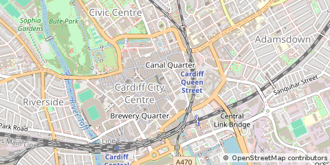 Map of Cardiff