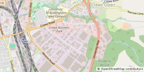 Map of Crewe, Cheshire