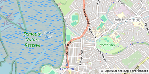 Map of Exmouth, Devon