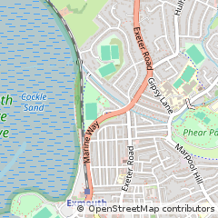 Map of Exmouth, Devon