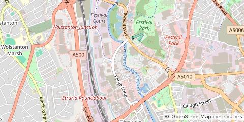Map of Stoke-on-Trent, Staffordshire