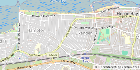 Map of Herne BAY, Kent