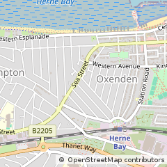 Map of Herne BAY, Kent