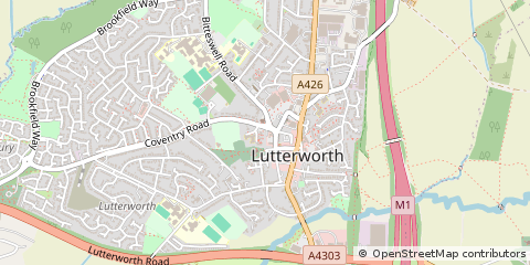 Map of Lutterworth, Leicestershire