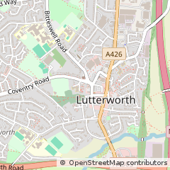 Map of Lutterworth, Leicestershire