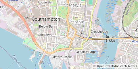 Map of Southampton, Hampshire