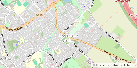 Map of Hemel Hempstead, Hertfordshire