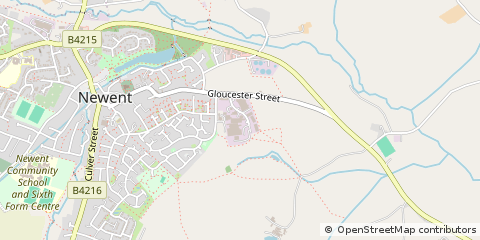 Map of Newent, Gloucestershire