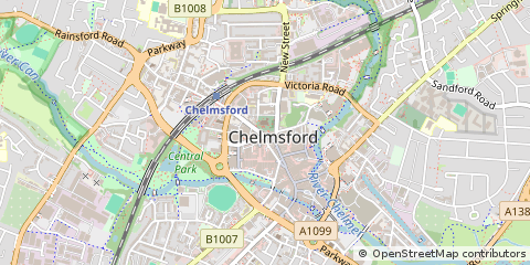 Map of Chelmsford, Essex