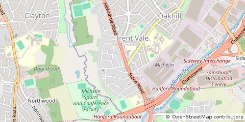 Map of Stoke on Trent