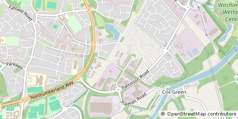 Map of Washington, Tyne & Wear
