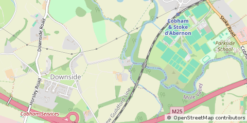 Map of Cobham, Surrey