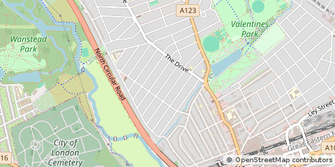 Map of Ilford, Essex