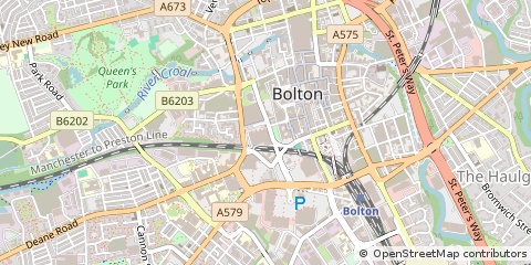Map of Bolton, Lancashire