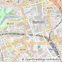 Map of Bolton, Lancashire