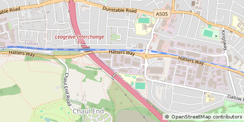 Map of Luton, Bedfordshire