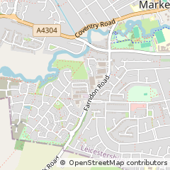 Map of Market Harborough, Leicester