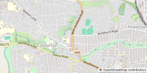 Map of Darlington, County Durham