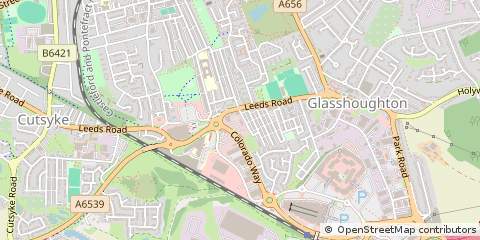 Map of Castleford, West Yorkshire