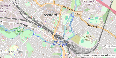 Map of Ashford, Kent
