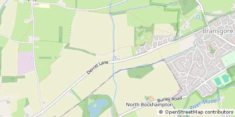 Map of Christchurch, Hampshire